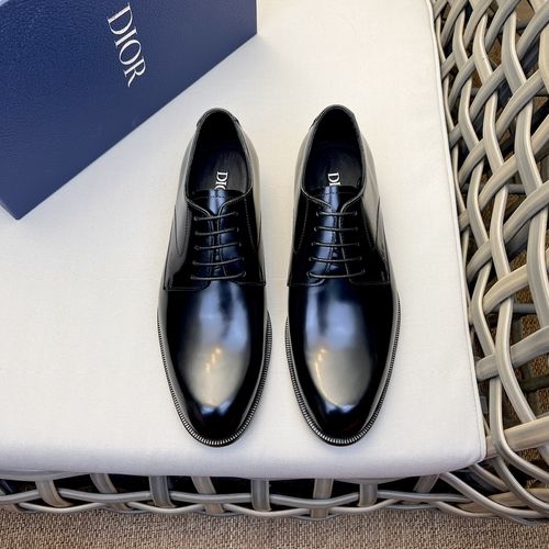 Christian Dior CD Calfskin Derby Shoes With Brand Embossing