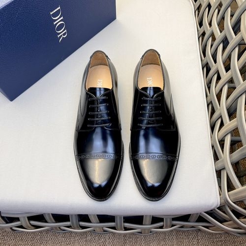 Christian Dior CD Calfskin Derby Shoes With Brand Embossing