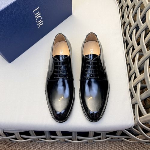 Christian Dior CD Calfskin Derby Shoes With Brand Embossing