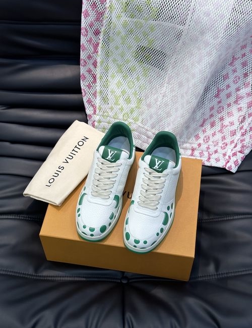Louis Vuitton LV Rivoli Polka Dot Leather Casual Sneakers