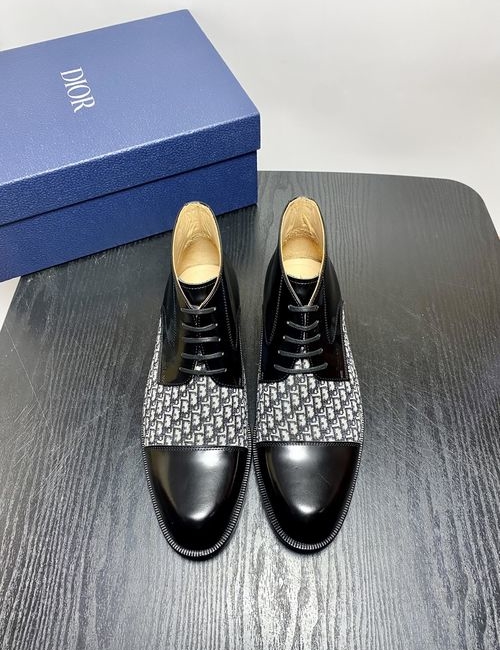 Christian Dior CD High-top Ankle Boots Handcrafted Full-grain Leather