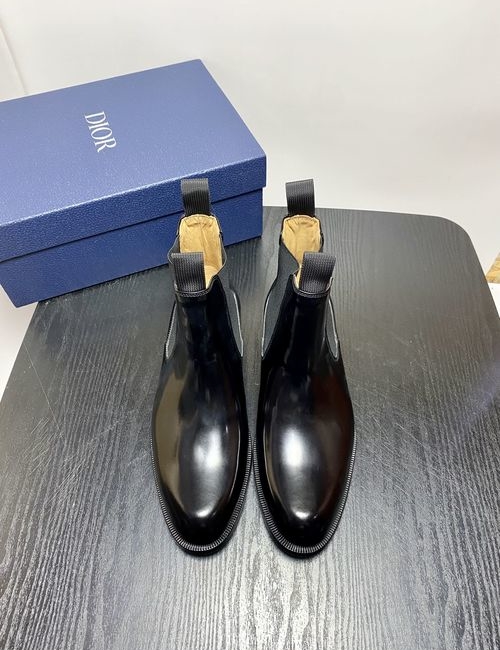 Christian Dior CD High-top Ankle Boots Handcrafted Full-grain Leather