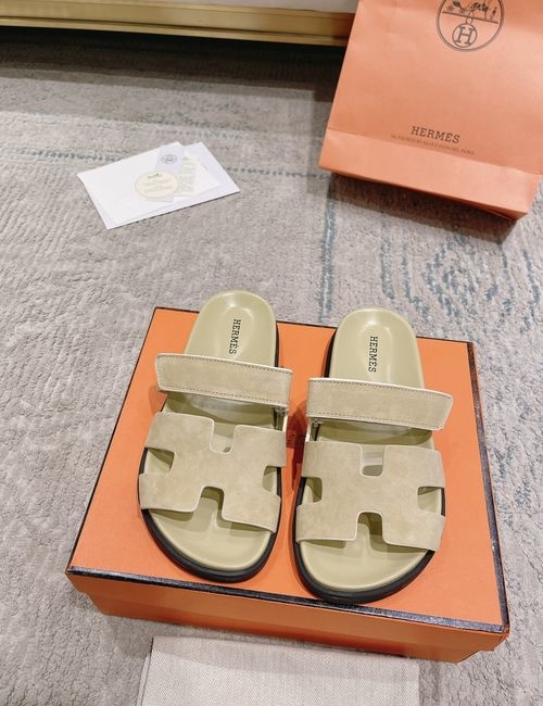 Hermes Chypre Slippers With Comfortable Soft Insole