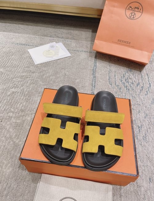 Hermes Chypre Slippers With Comfortable Soft Insole