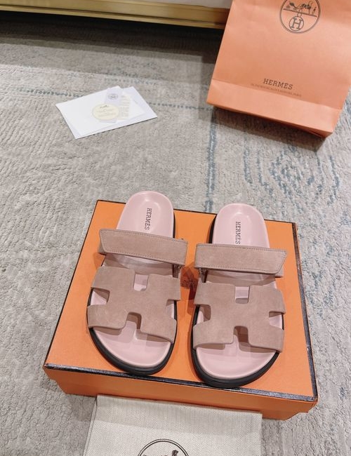 Hermes Chypre Slippers With Comfortable Soft Insole