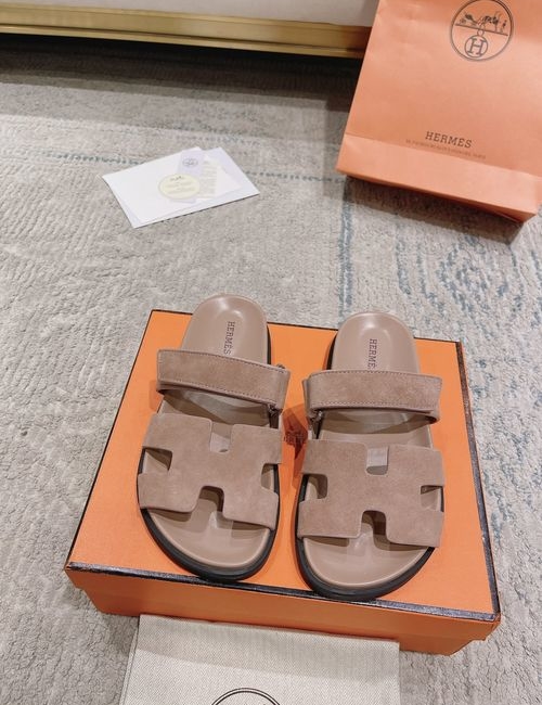 Hermes Chypre Slippers With Comfortable Soft Insole