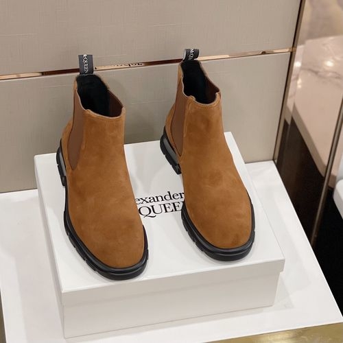 McQueen High-top Leather Casual Boots