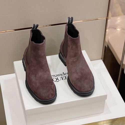 McQueen High-top Leather Casual Boots