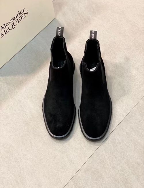 McQueen High-top Leather Casual Boots
