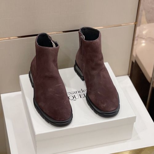 McQueen High-top Leather Casual Boots