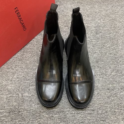 Ferragamo High-top Boots With Cowhide Upper