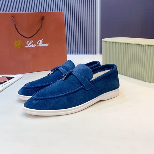 Loro Piana LP Suede Mules With Non-slip Rubber Sole