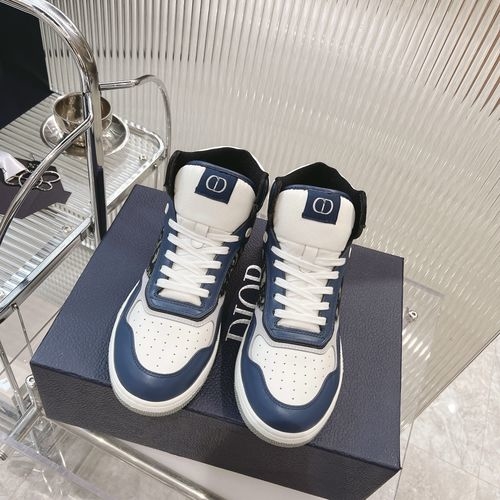 Christian Dior CD B27 High-top Leather Casual Sneakers
