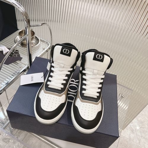 Christian Dior CD B27 High-top Leather Casual Sneakers