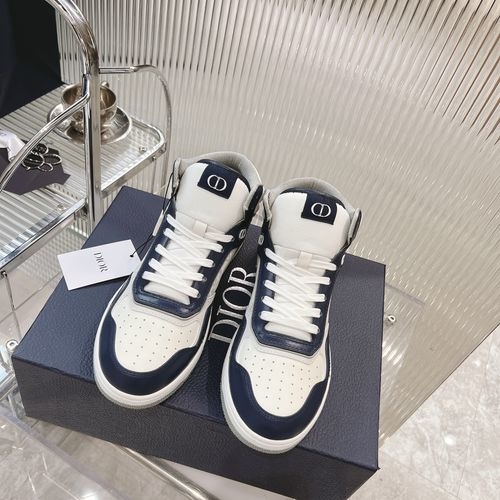 Christian Dior CD B27 High-top Leather Casual Sneakers