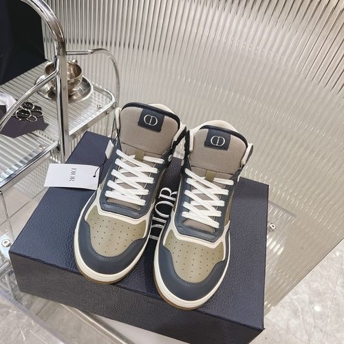 Christian Dior CD B27 High-top Leather Casual Sneakers