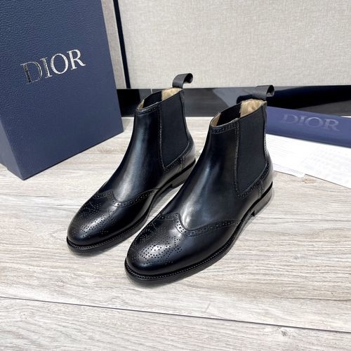 Christian Dior CD High-top Boots Handcrafted Full-grain Leather
