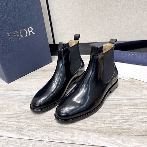Christian Dior CD High-top Boots Handcrafted Full-grain Leather