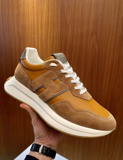Hogan Calfskin Deerskin Casual Sneakers
