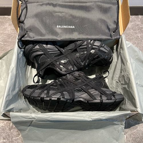 Balenciaga 3xl Spider-Man Mesh Vintage Low-top Black Sneakers