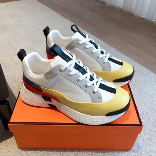 Hermes Giga Sneakers Leather Sole Comfortable Footwear