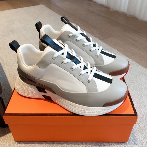 Hermes Giga Sneakers Leather Sole Comfortable Footwear