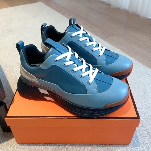 Hermes Giga Sneakers Leather Sole Comfortable Footwear
