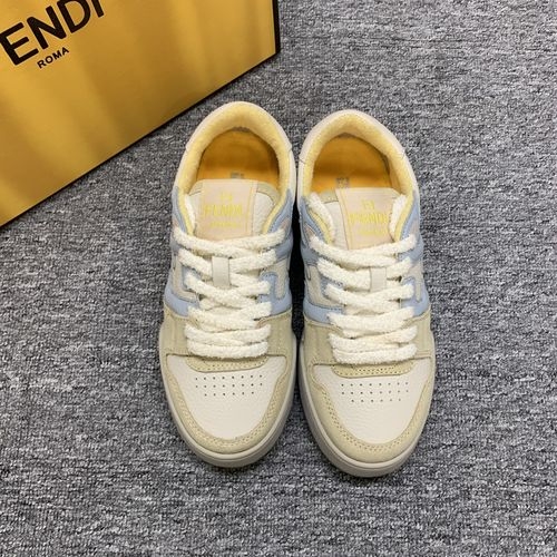 Fendi Stitched Leather Casual Shoes