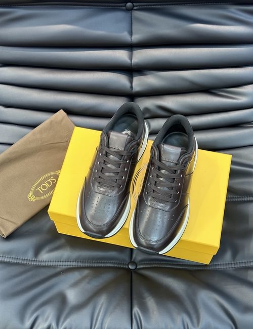 Tods Calfskin Retro Casual Sneakers