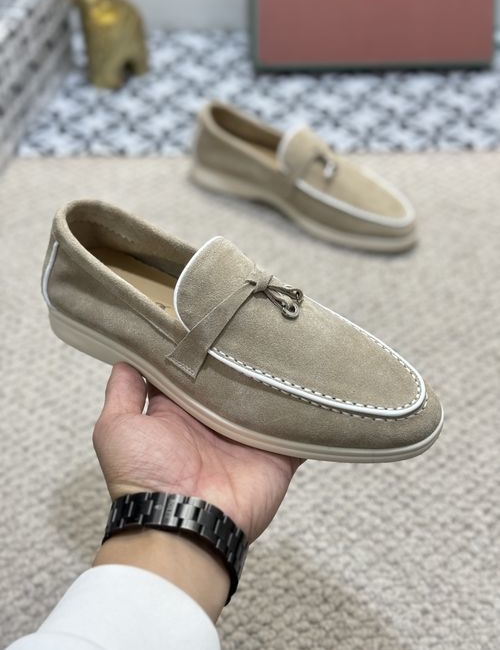Loro Piana LP Suede Moccasins With Rubber Sole