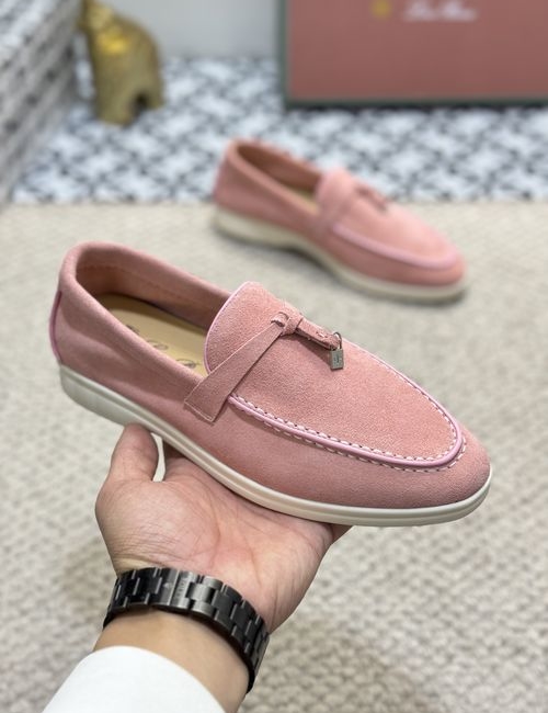 Loro Piana LP Suede Moccasins With Rubber Sole