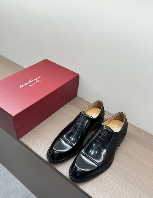 Ferragamo Patent Leather Formal Leather Sole Shoes