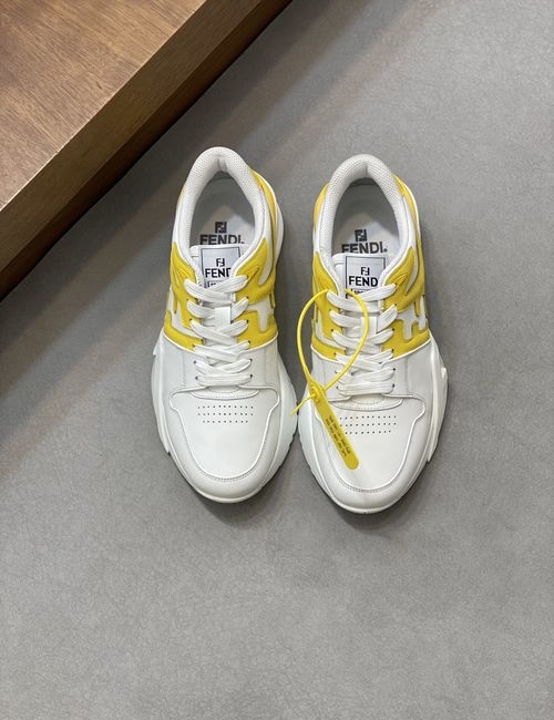 Fendi Flow Mixed Material Casual Sneakers