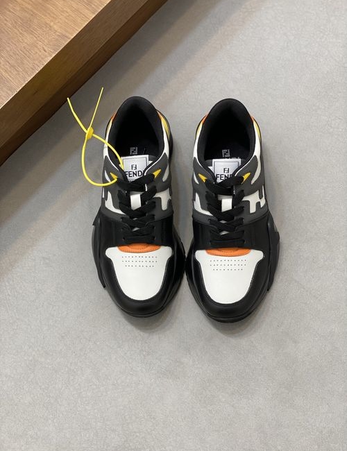 Fendi Flow Mixed Material Casual Sneakers