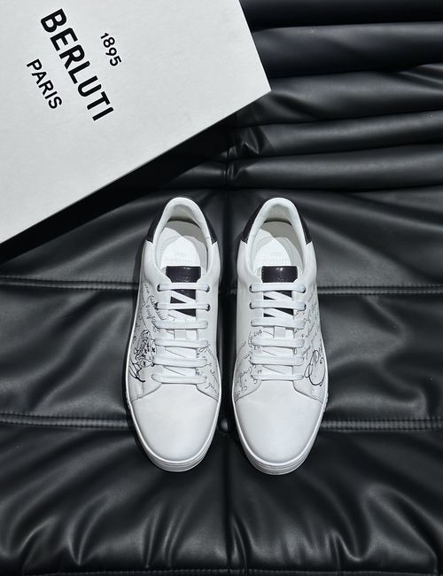 Berluti Calfskin Casual Shoes Rubber Sole Embossed Pattern