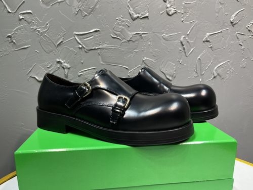 Bottega Veneta BV Helium Buckle Cowhide Leather Derby Shoes