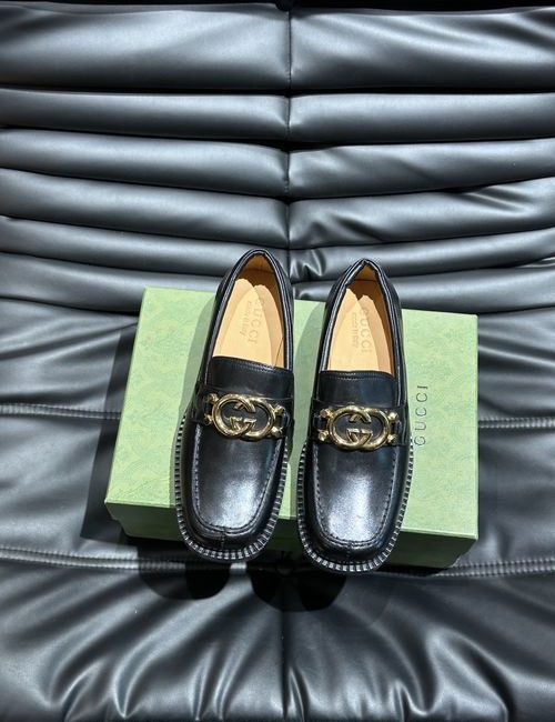 Gucci Calfskin Thick Sole Leather Shoes