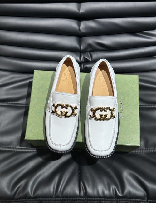 Gucci Calfskin Thick Sole Leather Shoes