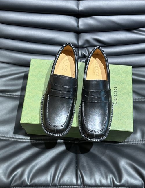 Gucci Calfskin Thick Sole Leather Shoes