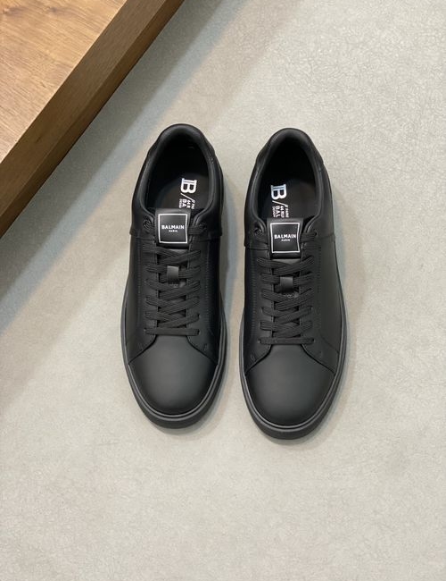 Balmain B-East Sneakers Cowhide Shock-absorbing Sole