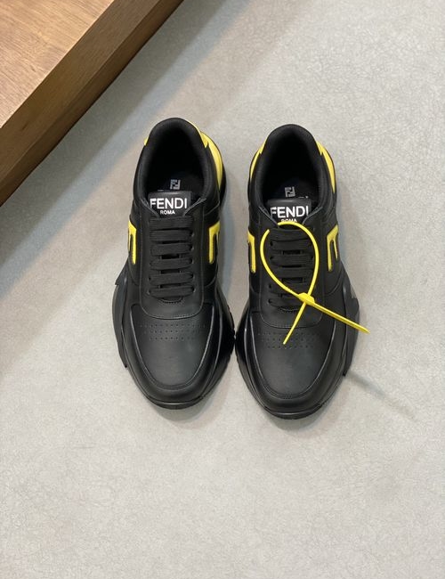 Fendi Flow Mixed Material Casual Sneakers