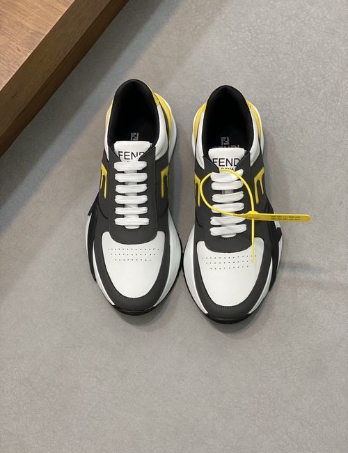 Fendi Flow Mixed Material Casual Sneakers