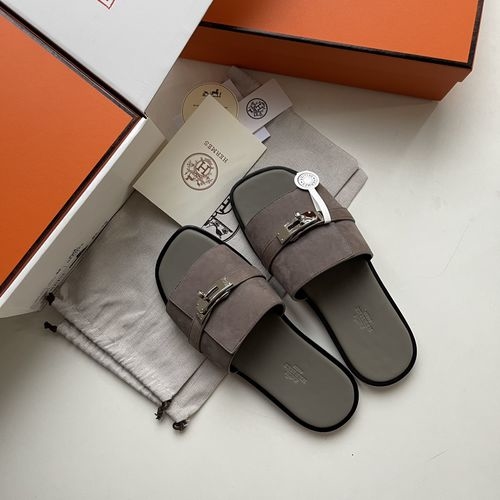 Hermes Kelly Buckle Sandals With Sheepskin Insole