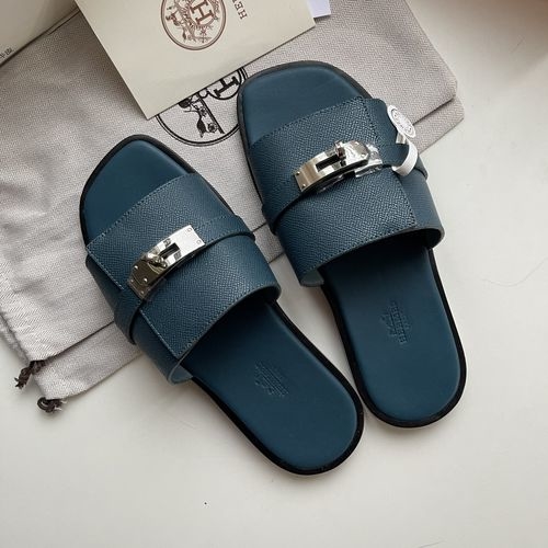 Hermes Kelly Buckle Sandals With Sheepskin Insole