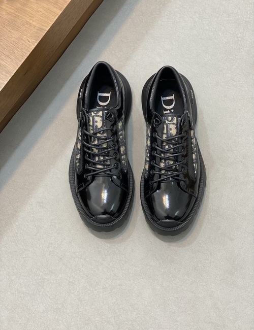 Christian Dior CD Cowhide Printed Fabric Casual Shoes