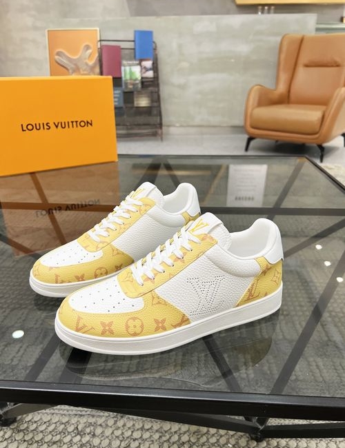 Louis Vuitton LV Laser-carved Leather Casual Sneakers