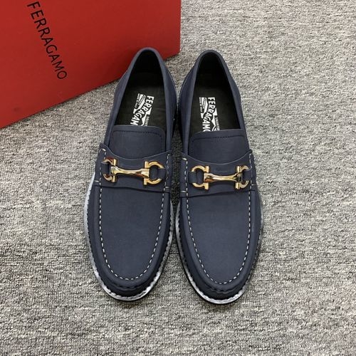 Ferragamo Premium Nubuck Leather Shoes Original Hardware