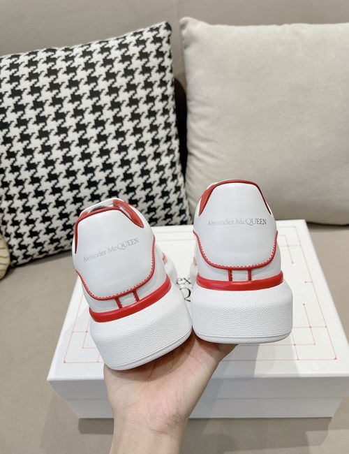 McQueen Colorful Sole Classic White Sneakers