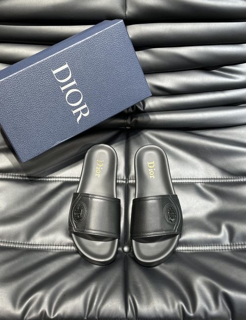 Christian Dior CD Calfskin Casual Slides With Hardware