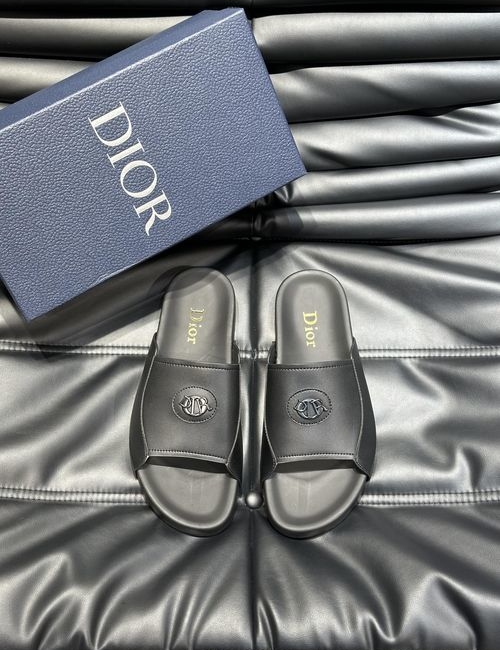Christian Dior CD Calfskin Casual Slides With Hardware